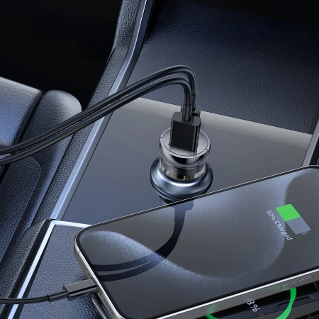 WOZINSKY ŁADOWARKA SAMOCHODOWA 65W USB-C PD 65W / USB-A 45W QC 3.0