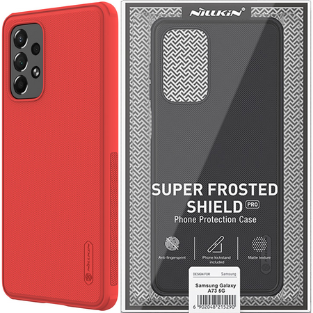 Nillkin Super Frosted Shield Pro wytrzymałe etui pokrowiec Samsung Galaxy A73 czerwony