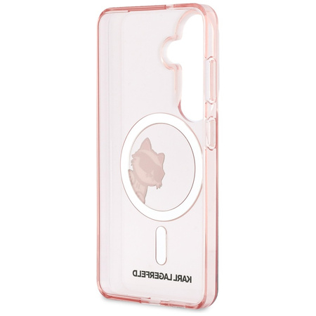 Etui Karl Lagerfeld IML Peekaboo Choupette MagSafe do Samsung Galaxy S26 różowy