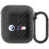 Etui BMW BMA2WMPUCA2 na AirPods 1/2 - czarne Carbon Double Metal Logo