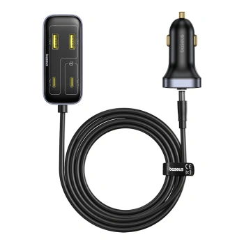 BASEUS ŁADOWARKA SAMOCHODOWA BACKSEATPAL L1 110W 3 X USB-A 3 X USB-C