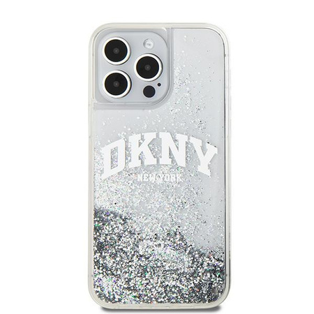 DKNY POKROWIEC HARDCASE LIQUID GLITTER DO IPHONE 15 PRO MAX Z LOGO WIELKIM