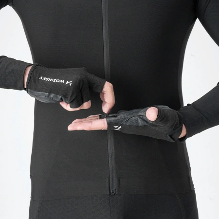 Rękawiczki rowerowe Wozinsky WRR-01L rozmiar L - czarne