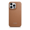 iCarer CE Premium Leather Folio Case skórzane etui iPhone 14 Pro z klapką magnetyczne MagSafe brązowy (WMI14220714-BN)