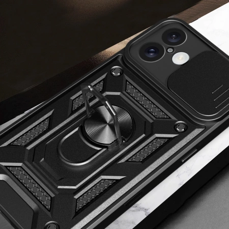 HURTEL ETUI HYBRID ARMOR CAMSHIELD DO IPHONE 16 Z PODSTAWKĄ OCHRONĄ APARATU
