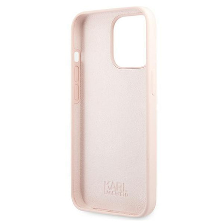 Etui Karl Lagerfeld KLHCP13XSSKCI na iPhone 13 Pro Max hardcase jasno różowy/light pink Silicone Karl&Choupette