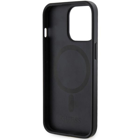 Etui Guess 4G Printed Stripes MagSafe GUHMP13LP4RPSK na iPhone 13 Pro / na iPhone 13 - czarne