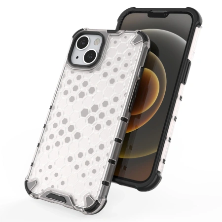 HURTEL HONEYCOMB PANCERNE ETUI Z ŻELOWĄ RAMKĄ DO IPHONE 13 OCHRONA TELEFONU