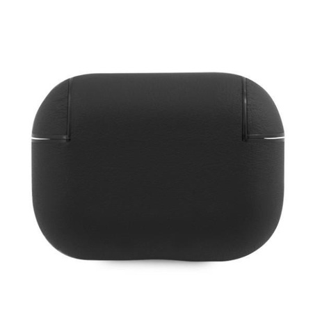 BMW BMAPSSLBK AirPods Pro cover czarny/black Geniune Leather Silver Logo