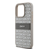 DKNY ETUI HARDCASE LEATHER MONO STRIPE DO IPHONE 15 PRO MAX 6.7 METAL LOGO