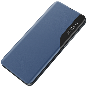 Eco Leather View Case etui do Samsung Galaxy A14 z klapką podstawka niebieskie
