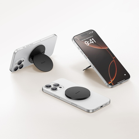 MCDODO STOJAK UCHWYT NA TELEFON MAGNETYCZNY RING NA PALEC SKŁADANY CZARNY