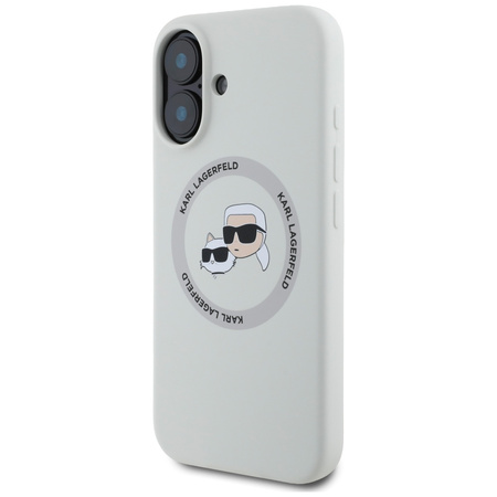 KARL LAGERFELD ETUI SILICONE DOUBLE HEADS AND CIRCLE DO IPHONE 16