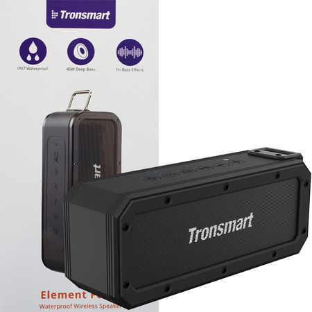 Tronsmart Element Force+ 40 W przenośny bezprzewodowy głośnik Bluetooth 5.0 NFC czarny (322485)