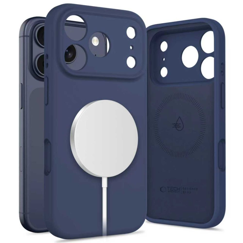 TECH-PROTECT SILICONE MAGSAFE IPHONE 17 PRO MAX DEEP BLUE iKable.pl