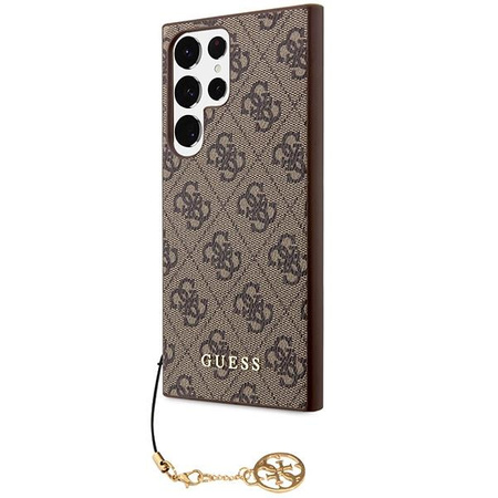 Etui Guess GUHCS23LGF4GBR S23 Ultra S918 - brązowe 4G Charms Collection