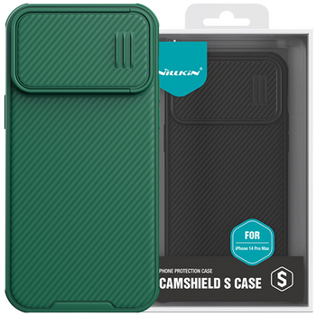 Nillkin CamShield S Case etui iPhone 14 Pro Max pancerny pokrowiec osłona na aparat zielone