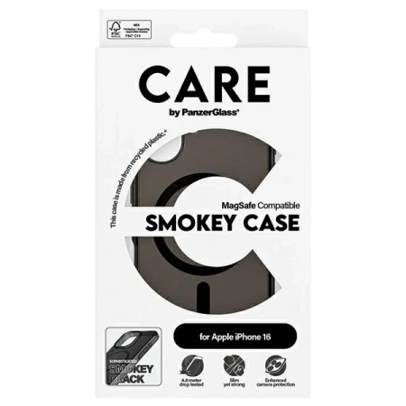 Etui CARE by PanzerGlass Flagship Case z MagSafe na iPhone 16 - półprzezroczyste