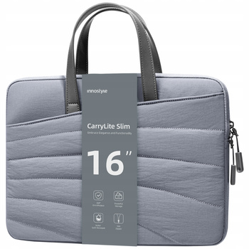 INNOSTYLE DAMSKA TORBA NA LAPTOPA 15 6 16 WODOODPORNA CARRYLITE SLIM SZARA