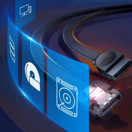 UGREEN KABEL SATA 3.0 0.5M DO HDD SSD KOMPUTER 6GB SZYBKA TRANSMISJA