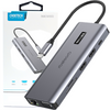 Choetech HUB wielofunkcyjny z wyświetlaczem 12w1 USB-C do USB-C / USB-A / HDMI / VGA / AUX / SD / TF szary (HUB-M26)