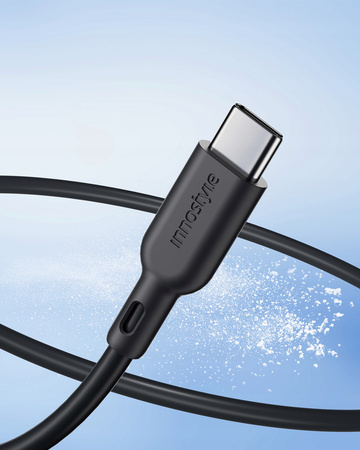 INNOSTYLE ULTRAFLEX KABEL USB-C SZYBKIE ŁADOWANIE DO IPHONE SAMSUNG QC 4.0 KEVLAR 2M CZARNY