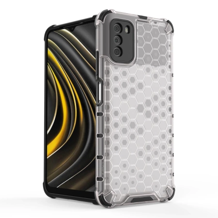 HURTEL HONEYCOMB ETUI PANCERNE Z ŻELOWĄ RAMKĄ DO XIAOMI POCO M3 OCHRONNE
