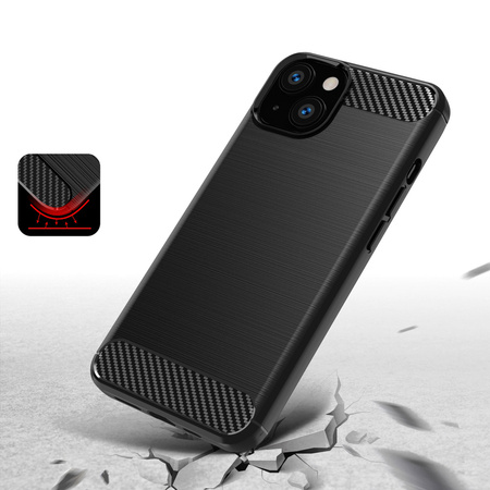 Carbon Case elastyczne etui pokrowiec iPhone 13 mini czarny