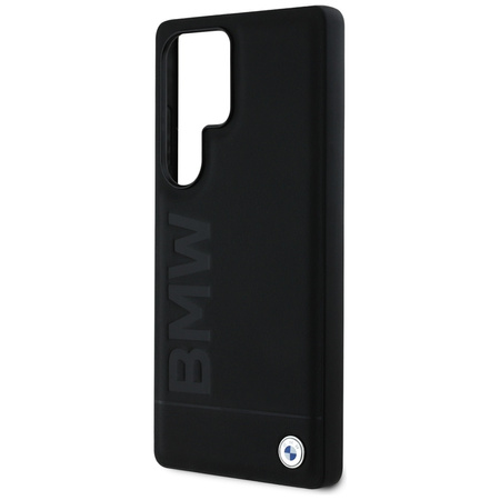 Etui BMW Leather Big Wordmark do Samsung Galaxy S25 Ultra czarny