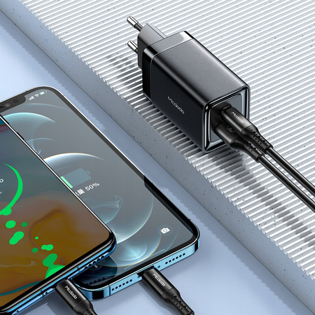 £adowarka Mcdodo mini GaN 2X USB/USB-C PD QC - 47W czarna