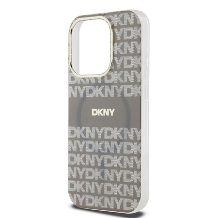 DKNY ETUI HARDCASE DO IPHONE 15 PRO MAX 6.7 DO MAGSAFE MONO STRIPE BEŻOWE