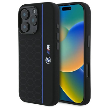 BMW ETUI CASE HARDCASE SILIKONOWE DO IPHONE 16 PRO 6.3 DO MAGSAFE HEXAGON