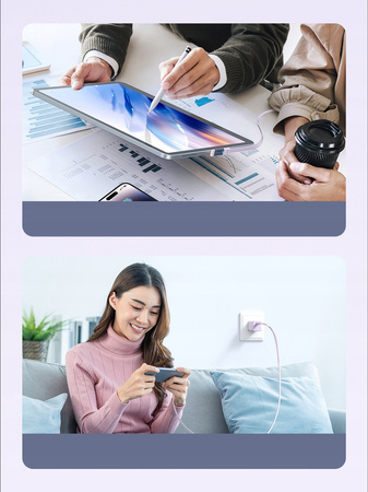 MCDODO KABEL KĄTOWY USB-C LIGHTNING PŁASKI 36W DO IPHONE 13 14 NIEBIESKI 1M