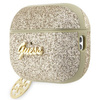 Etui Guess GUAP2GLGSHD na AirPods Pro 2 cover - złote Glitter Flake 4G Charm