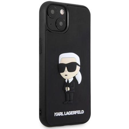 Etui Karl Lagerfeld KLHCP14S3DRKINK na iPhone 14 - czarne Rubber Ikonik 3D