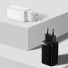 Baseus GaN3 Pro szybka uniwersalna ładowarka sieciowa GaN 2 x USB Typ C / USB 65W PD3.0, QC4.0+, AFC czarny + kabel USB Typ C - USB Typ C 1m (CCGP050101)