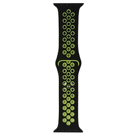 BELINE PASEK SILIKONOWY DO APPLE WATCH 42 44 45 49MM SPORT CZARNY LIMONKOWY