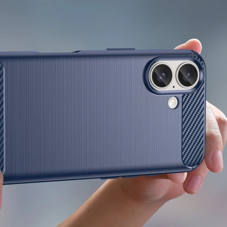 HURTEL ETUI SILIKONOWE CARBON CASE DO IPHONE 16 PLUS OCHRONA EKRANU I