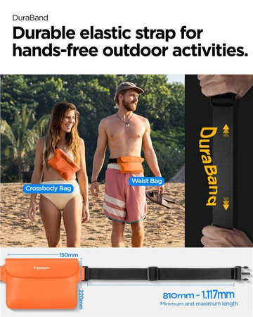 SPIGEN A620 UNIVERSAL WATERPROOF WAIST BAG 2-PACK SUNSET ORANGE