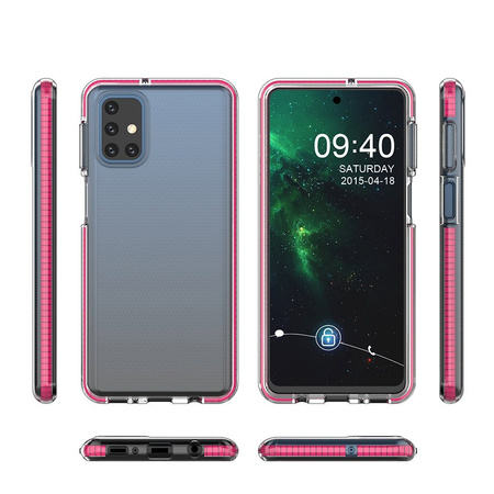 Spring Case pokrowiec żelowe etui z kolorową ramką do Samsung Galaxy M31s czarny