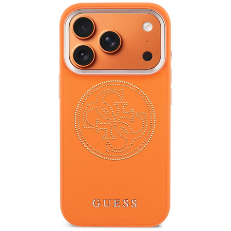 Etui Guess Perforated 4G MagSafe do      iPhone 17 Pro pomarańczowy