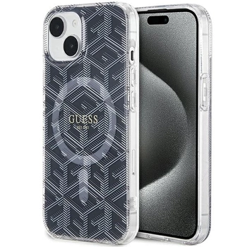 Etui Guess IML GCube MagSafe na iPhone 15 / 14 / 13 - czarne