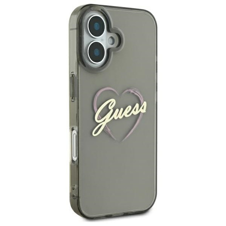 GUESS POKROWIEC HARDCASE DO IPHONE 16 6.1 IML HEART OCHRONA TELEFONU