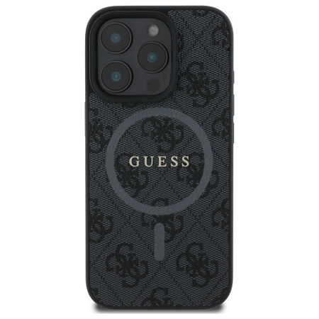 Guess GUHMP16XG4GFRK iPhone 16 Pro Max 6.9 czarny/black hardcase 4G Ring Classic Logo MagSafe