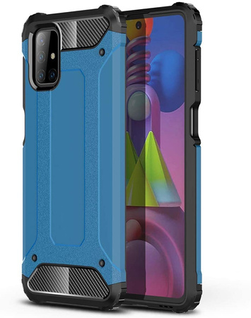 Hybrid Armor pancerne hybrydowe etui pokrowiec Samsung Galaxy M31s niebieski