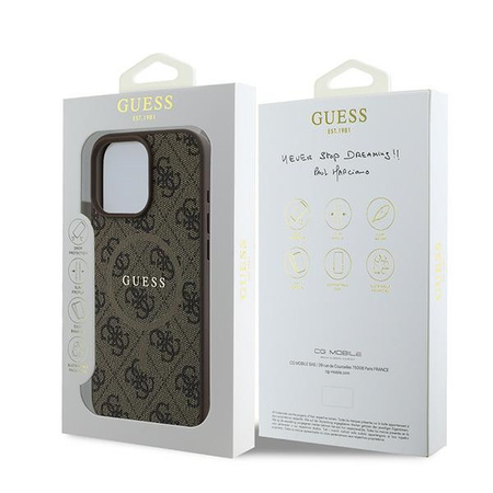 GUESS ETUI HARDCASE 4G RING CLASSIC LOGO DO MAGSAFE DO IPHONE 16 PRO 6.3