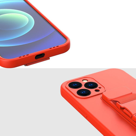 Rope Case silikonowe etui ze smyczą torebka smycz pasek do Xiaomi Redmi Note 11 Pro czarny