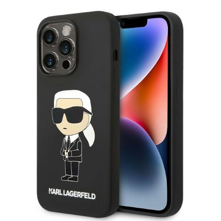 Karl Lagerfeld KLHCP14XSNIKBCK iPhone 14 Pro Max 6,7" hardcase czarny/black Silicone Ikonik