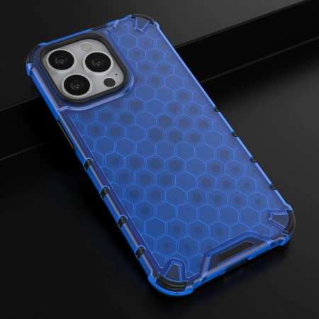 HURTEL ETUI PANCERNE HONEYCOMB DO IPHONE 13 PRO Z ŻELOWĄ RAMKĄ OCHRONA