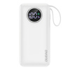 Dudao powerbank 10000mAh USB-A / USB-C 22.5W z wbudowanym kablem Lightning oraz USB-C biały (K15sW)
